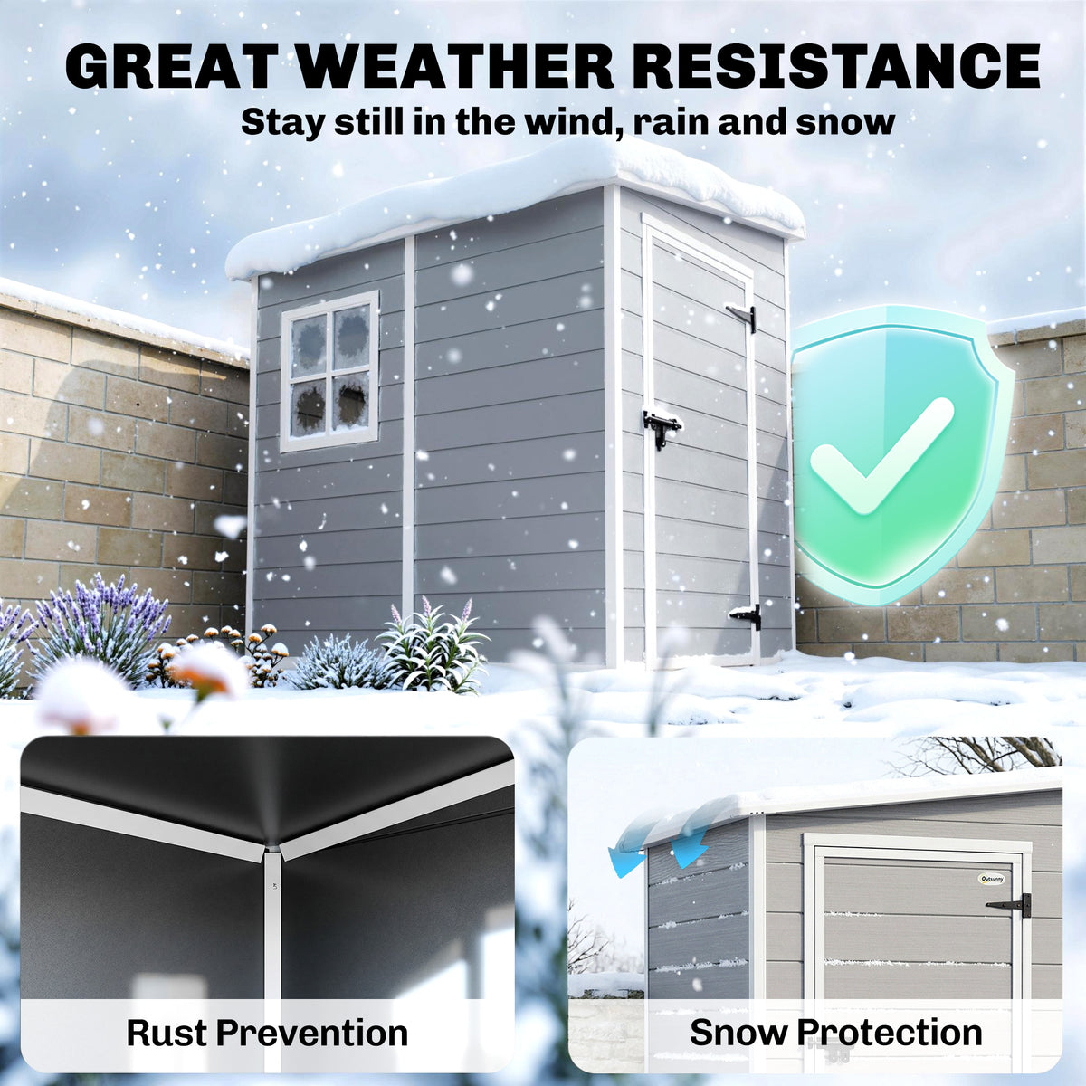 Lean-to Garden Shed 4x5 with Lockable Window