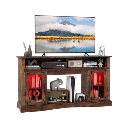 Mueble de TV con iluminación LED y control remoto