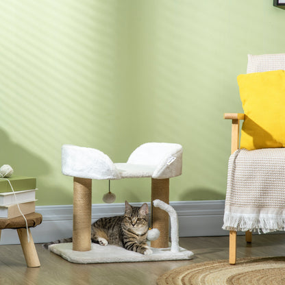 Árbol para gatos compacto con rascadores de yute