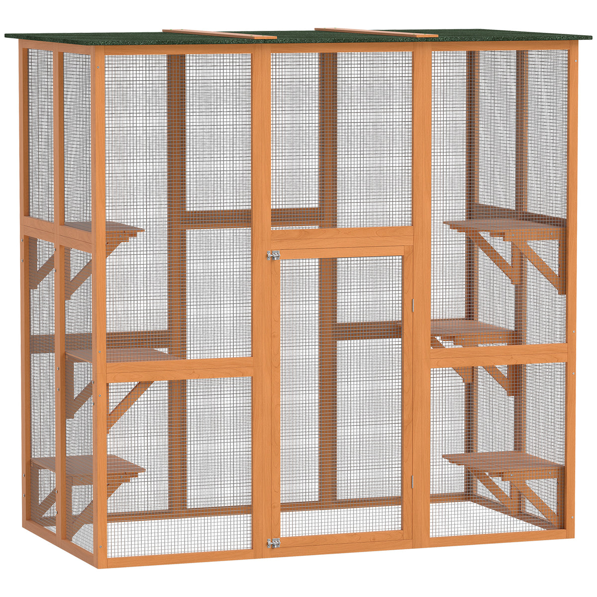 Outdoor Cat Enclosure with 6 Platforms