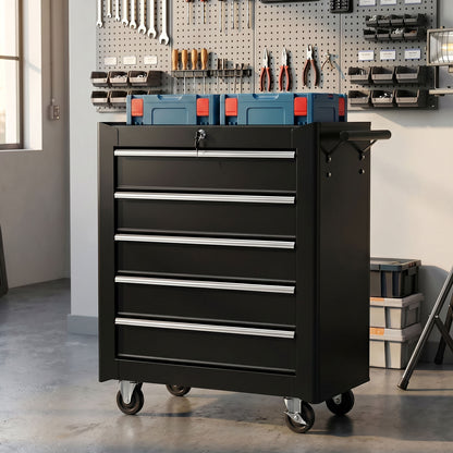 Rolling Tool Chest 5 Lockable Drawers