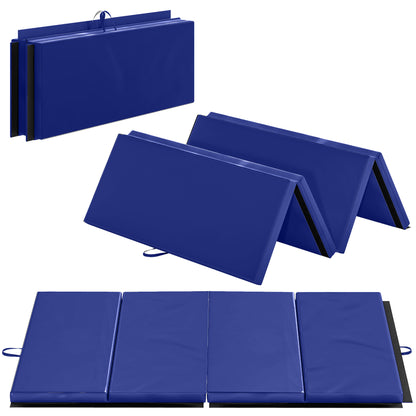 Foldable foam gymnastics exercise mat