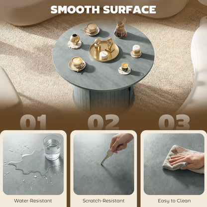 Round coffee table hidden storage 31.5 inch