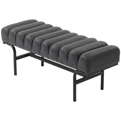 Cylindrical PU Leather Bedroom Bench