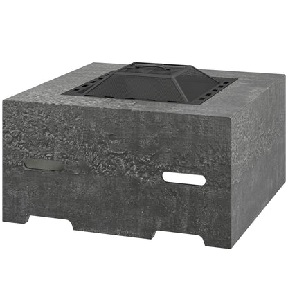Wood Burning Fire Pit Magnesium Stone Texture