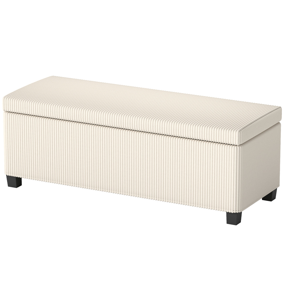 Corduroy Storage Ottoman Bench