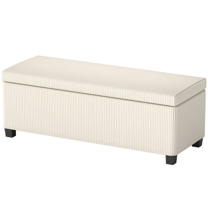 Corduroy Storage Ottoman Bench
