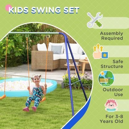 Kids outdoor swing set