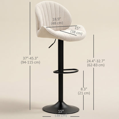 Swivel Bar Stools Adjustable Height Set of 2