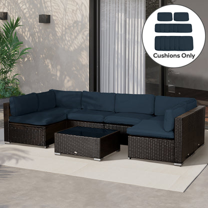 Patio cushion covers set 14 pieces polyester