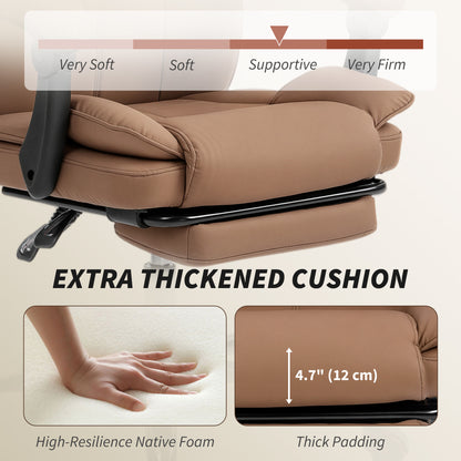 Ergonomic reclining office chair with footrest