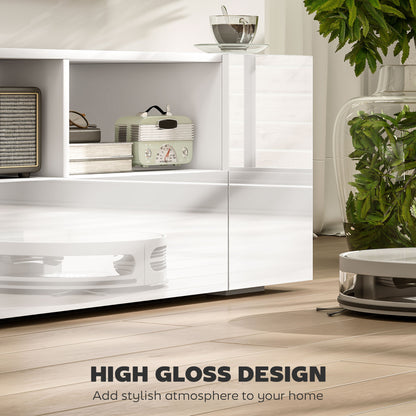 TV Stand with LED Lights and Storage