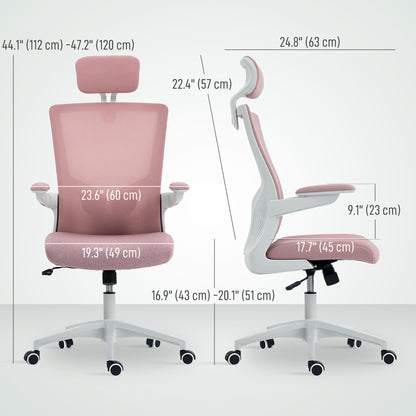 Ergonomic office chair with adjustable lumbar support