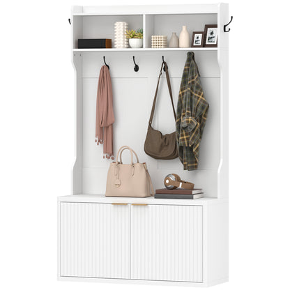 Mueble de entrada 4 en 1 con zapatero