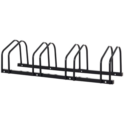 Steel Floor Bike Rack for 4 Bicycles
