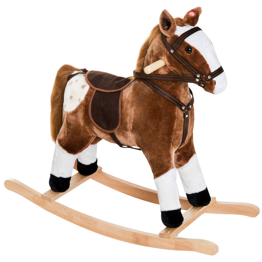 Plush Rocking Horse with Realistic Sounds