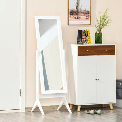 Full length standing mirror with tilt