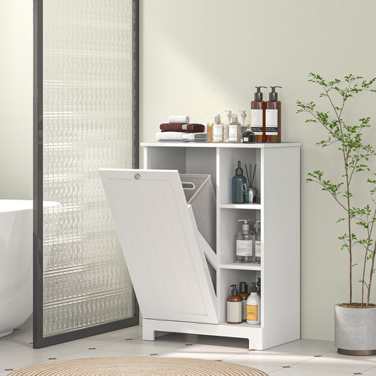 Tilt Out Laundry Cabinet with Removable Basket