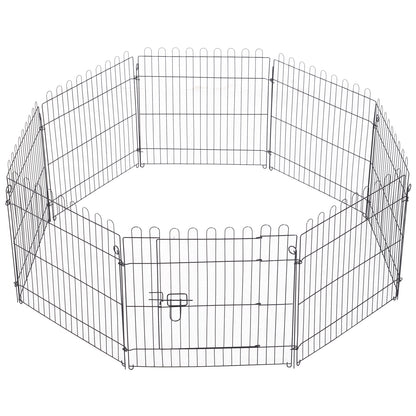 Parque para perros octogonal de 8 paneles plegable