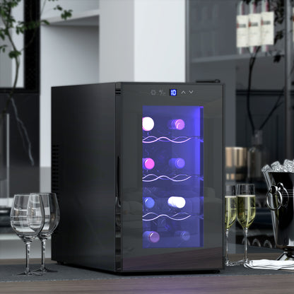 Compact 8 Bottle Wine Cooler Refrigerator