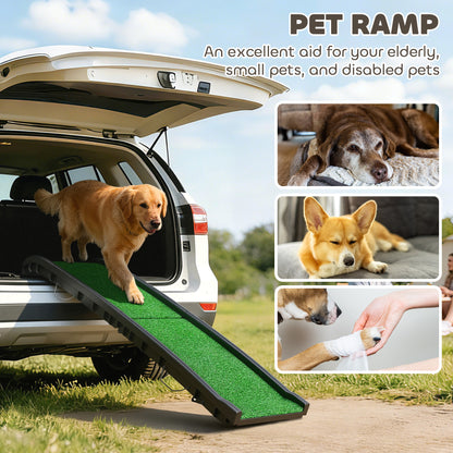 Folding Dog Ramp 150 cm Grass Surface