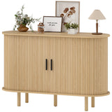 Buffet cabinet with tambour sliding doors
