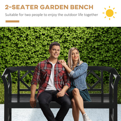 Wooden Garden Bench 3-Person — Diamond Pattern