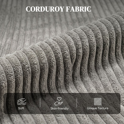 Manual Push-Back Recliner Chair in Corduroy