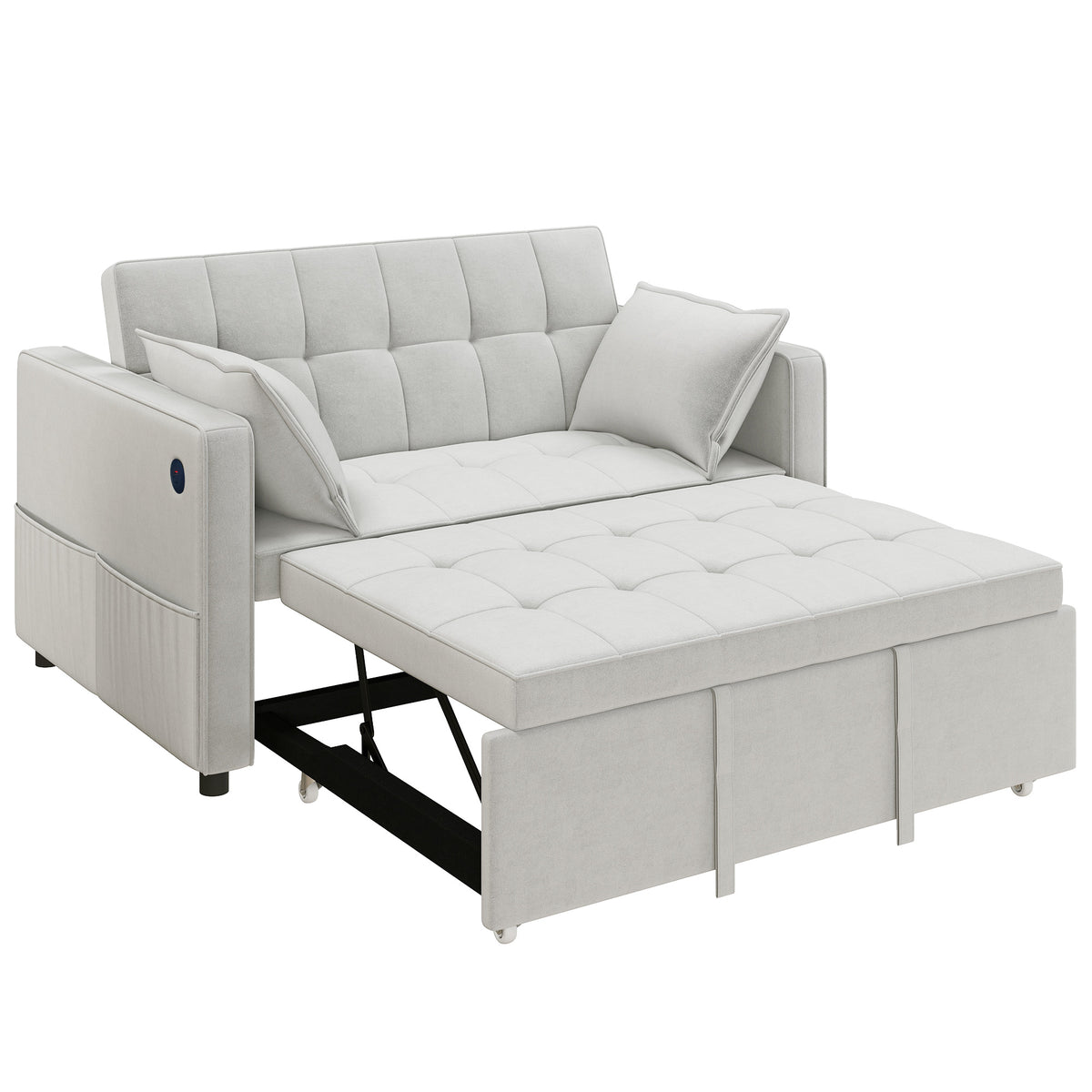 Convertible 3-in-1 Sofa Bed with USB Charging