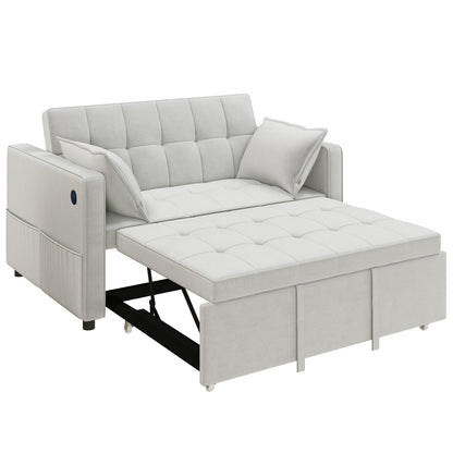 Convertible 3-in-1 Sofa Bed with USB Charging