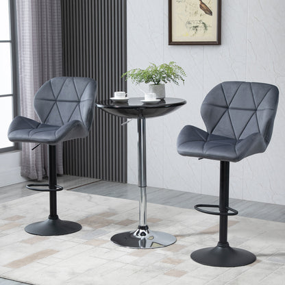 Bar stools adjustable fabric set of 2