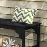 Wooden garden bench two-seater — natural