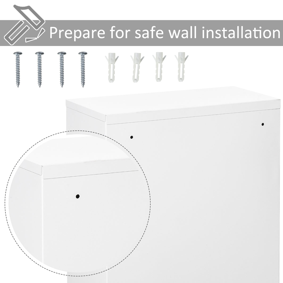 Wall Mount Medicine Cabinet 3 Tier Steel Lockable