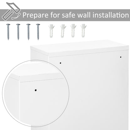 Wall Mount Medicine Cabinet 3 Tier Steel Lockable
