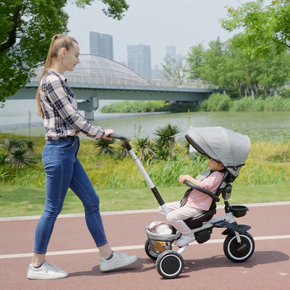 Triciclo evolutivo 6 en 1 convertible en silla de paseo y bicicleta infantil