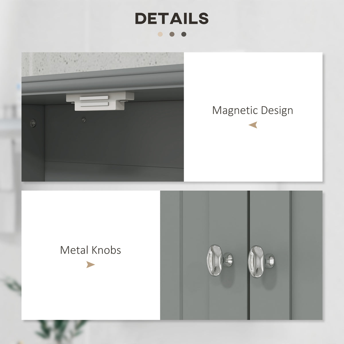 Wall Cabinet Bathroom with Drawers and Open Shelf