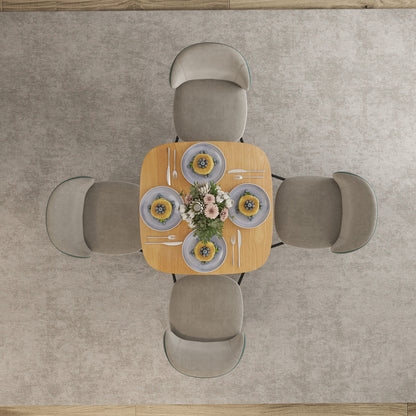 Modern wooden dining table