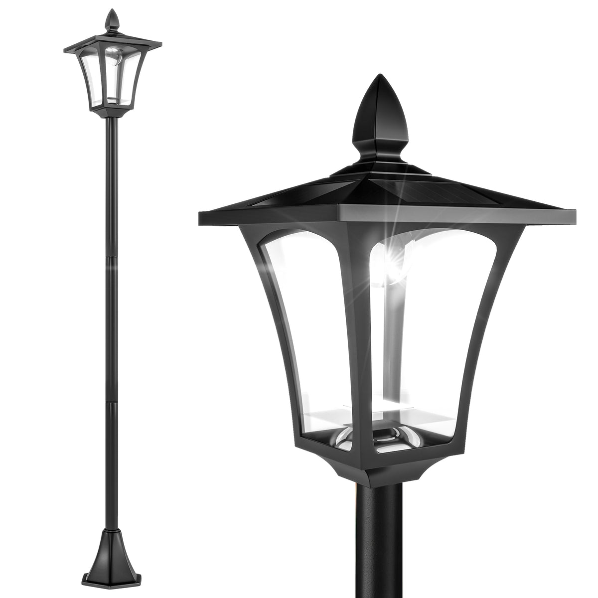 Solar Garden Post Lamp 63 in