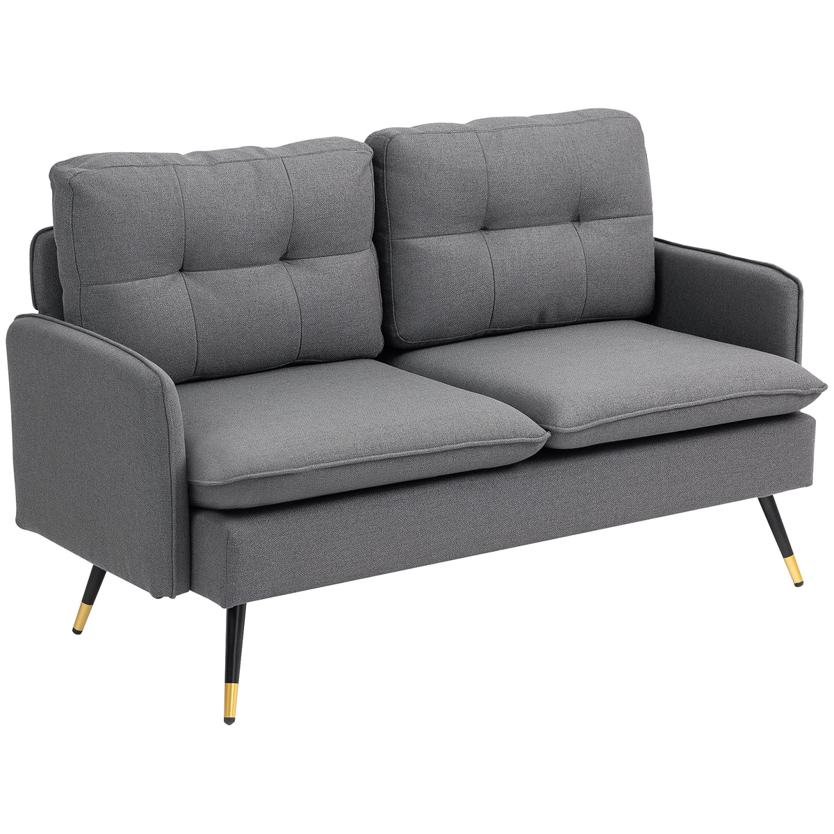 Loveseat Sofa Button Tufted Linen S Spring