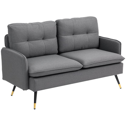Loveseat Sofa Button Tufted Linen S Spring