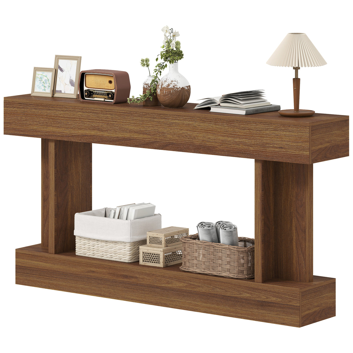 Vintage Console Table with Storage Shelf 160 cm