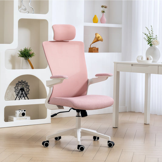 Ergonomic office chair with adjustable lumbar support