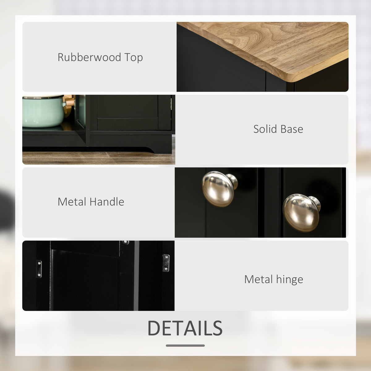 Modern Sideboard with Storage Drawers and Adjustable Shelves