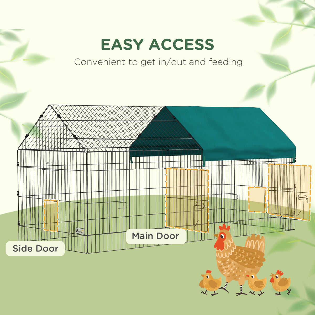 Large alloy steel small animal cage with roof