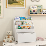 Biblioteca infantil con estantes y cajón