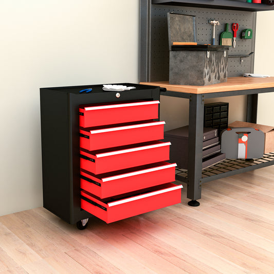 5 Drawer Rolling Tool Chest with Lock