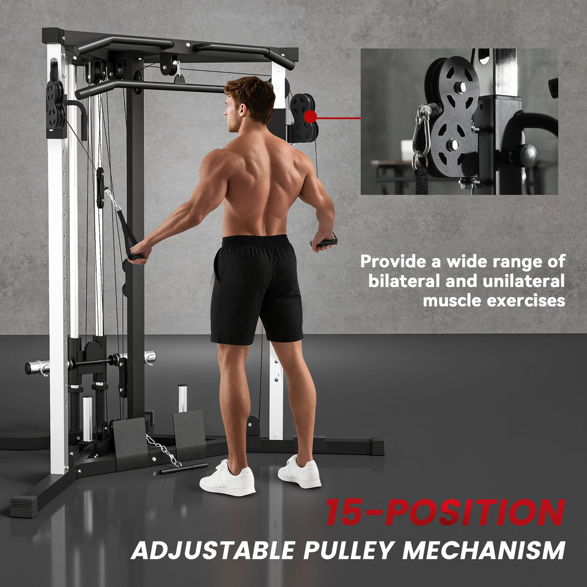 Torre de musculación multifuncional de acero
