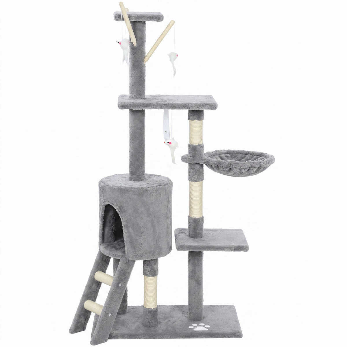 Multi-Level Cat Tree Tower with Scratching Posts