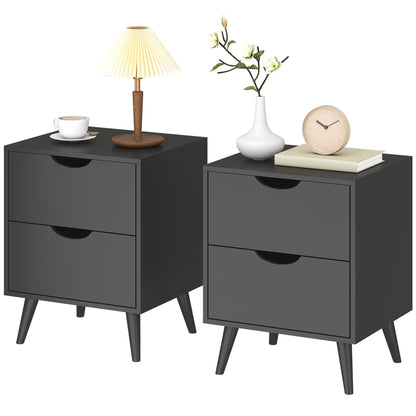 Modern bedside tables set of 2 drawers