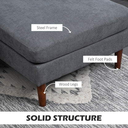 U-Shape Sectional Sofa Double Chaise 4-Seater — Fabric